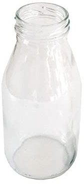 Floralcraft Milk Bottle 200ml (Set of 12) - Mini Glass Drinks Bottle for Table Centrepiece Venue Decoration Tea Party Bud Vases for Floral arrangements
