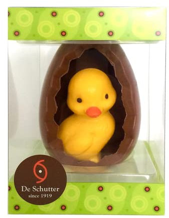 De Schutter® | Astuccio Box Cioccolato al Latte | Uova di Pasqua Decorative 180 Gr | Uova Pasqua Cioccolato | Cioccolatini Artigianali Regalo
