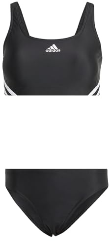 adidas Mujer 3-Stripes Bikini, Black / White, 42