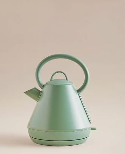 New Green Fast Boil Pyramid Kettle 1.7L With Stainless Steel and Plastic, 3kw Fast Boil, Includes 1 Cup Minimum Fill Indicator To Save Time and Energy, Easy View Water Window, 360 Degree Rotation
