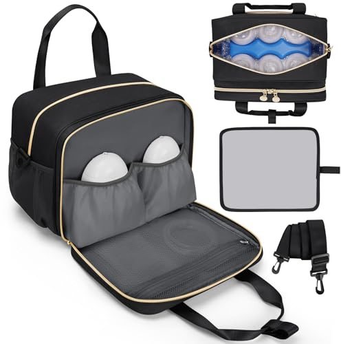 OCKLILY Breast Pump Bag for Work, Waterproof Parts Bag for Refrigerator Use