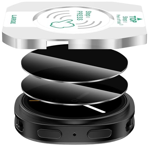 Diruite 2 stycken Lens Cover för Samsung Galaxy Watch 8 44mm Camera Lens Siktsskydd Tempered Glass Screen Protector,Transparens(Siktsskydd),44mm