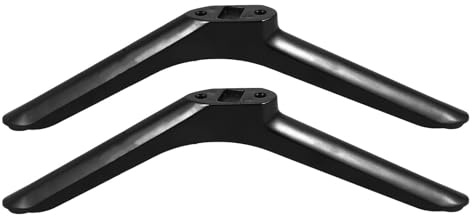 Dranvosk Universal TV Stand Legs for 32Inch TVs | 2PCS Replacement TV Feet with Screws | Easy Install Plastic Mounting Brackets, Black Tabletop Base Stand(Check Holes Fit)