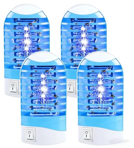4 Pack Plug in Bug Zapper, Electric Mosquito Zapper Indoor, Led Bug Zapper Indoor for Home