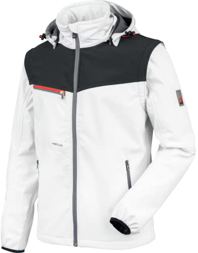 WÜRTH MODYF Softshelljacke Stretch X – hochwertige Arbeitsjacke für Maler oder Lackierer in der Größe M – wasserabweisend (8.000 mm WS) mit abnehmbaren Ärmeln & Kapuze – in anthrazit