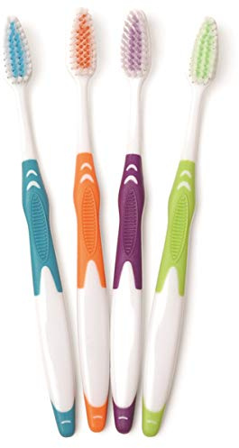 FRESHMINT Individually Wrapped Bulk Premium Toothbrushes (100 Pack), Oversized Easy Grip Handle, Soft Multi Color Nylon Bristles Perfect for Travel, Hotel, Donation. Toothpaste Sold Separately.