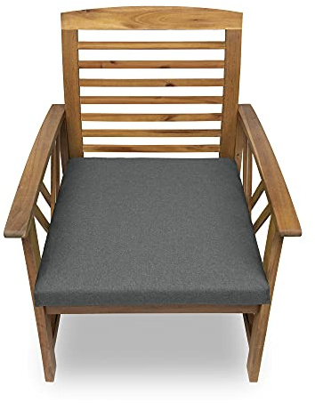 chilly pilley Stuhlkissen Gartenkissen Gartenstühle Stuhlauflage Stuhlpolster Sitzkissen Abnembar Bezug Mit Reißverschluss Auflage Set Garten Kissen (60x60x5, Grau)