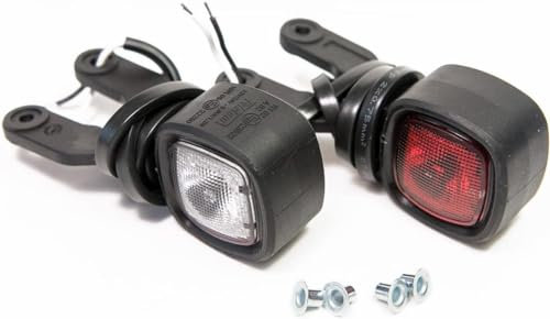 Web Truck 2 x LED Umrissleuchte Begrenzungsleuchte Hängend kleine Positionsleuchte 12-24V, 2 Farben: weiß, rot, für LKW PKW Anhänger, Trailer, Wohnwagen usw.