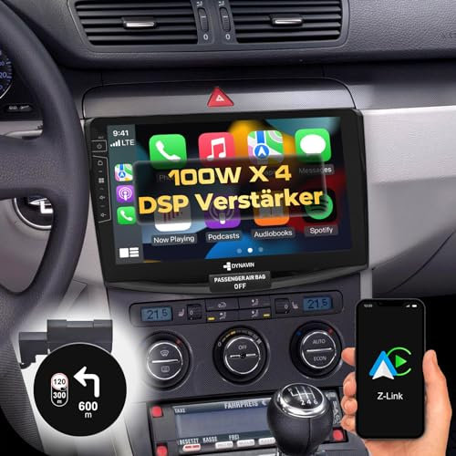 DYNAVIN Android Autoradio Navi für VW Passat B6 CC, 10,1 Zoll OEM Radio mit Wireless Carplay und Android Auto | Head-up Display | Inkl. DAB+: D9-B6B Premium Flex