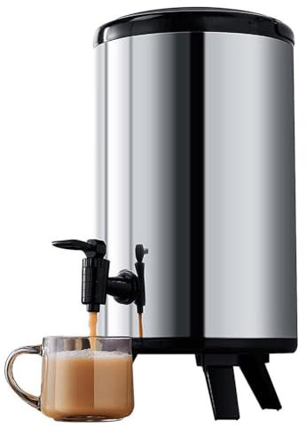 BOBVB Stainless Steel Insulated Thermal, Hot and Cold Beverage Dispenser, with Spigot, Ice Barrel Drink Cooler Water Jug for Tea, Coffee & Milk for Large Crowds, Coffee Dispenser for Any Occasion 8L