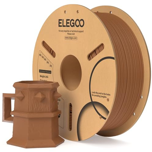 ELEGOO Filamento PLA da 1,75 mm, 1 kg, per stampante 3D, con precisione dimensionale da +/- 0,02 mm, bobina di filamento 3D