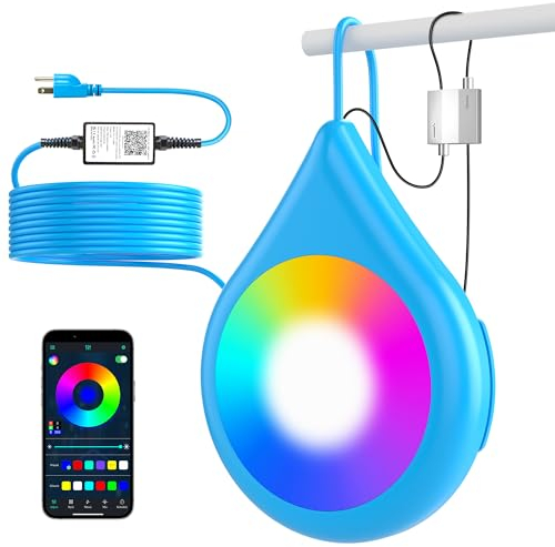 Mexllex 15W Poolbeleuchtung IP68 Wasserdicht Unterwasser Poollicht Dimmbar Farbwechselnde, Pool Lichter mit Magnet und APP-Kontrolle für oberirdische Einbaupools