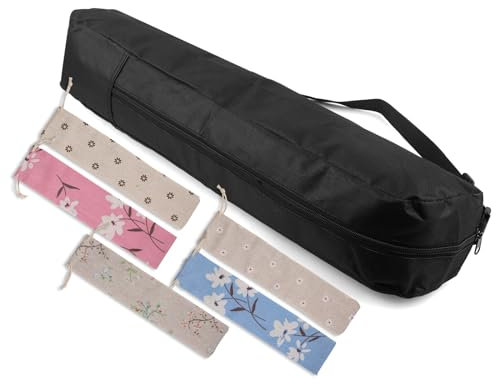 6 Pezzi Borsa Porta Attrezzi Barbecue con Borse Spiedini BBQ, Tessuto Oxford con Tracolla Regolabile Accessori per Barbecue Borsa Trasporto per Attrezzi per Barbecue Campeggio Escursionismo