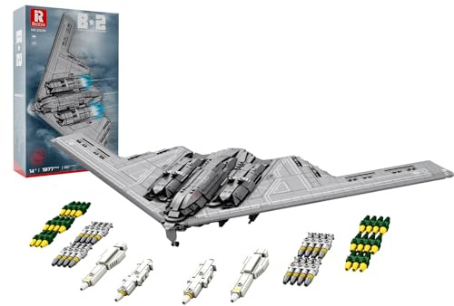 Reobrix Fighter Jet Building Set 33038, B2 Military Bomber Plane for Adults, Aviation Airplane Cool Jet Model Collection for Boys,Ideal Gifts for Kids 14+, Men and Military Fans