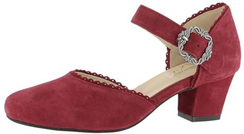 Hirschkogel Femme Damen Trachten Pumps Escarpins, Bordeaux, 43 EU