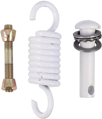 BESPORTBLE 1 lot de crochets à ressort pour balancelle - Accessoires d'extérieur - Kit de suspension pour chaise hamac - Kit de suspension en alliage d'acier - Épingle lourde (blanc)