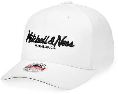 Mitchell & Ness Classic Red Pinscript Snapback Cap White / Black