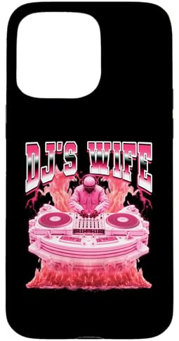 Tocadiscos DJ's Wife Disc Jockey Estilo Bootleg de los 90 Carcasa para iPhone 15 Pro MAX
