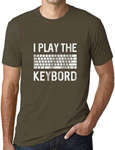 Camiseta Estampada para Hombre Idea De Teclado Gamer para Deportes Electrónicos – Gamer Keyboard Esports Idea – T-Shirt Vintage Manga Corta Regalo Original Cumpleaños Diseño Gráfico Moda Army XS