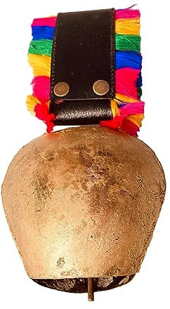 Rustikale Schweizer Kuhglocke – Riesige 12,7 cm Harmonieglocke Vintage Schweizer Stil Glücksbringer Hängende Weihnachtsglocke Messing beschichtet