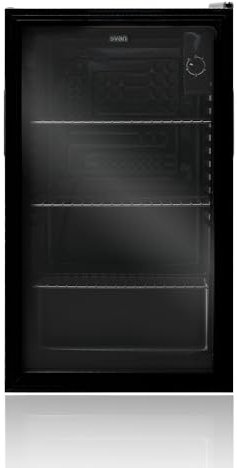 SVAN Frigorífico Refrigerador Horeca Negro SRH85500EN. Capacidad 80 Litros, Puerta Reversible, Bajo Nivel Sonoro, Eficiencia Energética Clase E