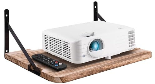 Étagère Flottante pour projecteur, 41,1 x 27,9 cm (L x l), Support Mural pour routeur, boîtier de câble Modem pour Xbox Series PS5 PS4 Bois SS1