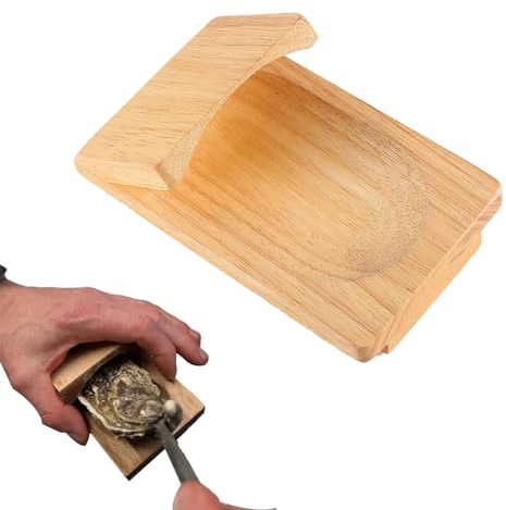 JDCMEI Morsetto per Sgusciare Ostriche, Pinze per Sfaldare le Ostriche Supporto per Sfaldatura di Ostriche in Legno Clip Portatile per Ostriche per Ostriche, Vongole e frutti di mare