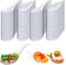 Generisch Vorspeisenteller aus Kunststoff Wiederverwendbare, 50 PCS Transparente Dessertteller Plastikbesteck, Buffet Zubehör Fingerfood Schalen, für Zuhause Desserts Pudding Mousse Eis Party