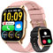 Montre Connectée Homme Femme, 2.1 HD Smartwatch avec Appel Bluetooth & 2 Bracelets, 130 Modes Sportifs, Podometre, Moniteur de Fréquence Cardiaque/Sommeil, Montre Connectee IP68 pour Android/iOS-Rose