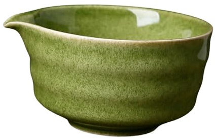 Baoblaze Ceramic Matcha Bowl Handcrafted Chawan Matcha Accessories Matcha Mixing Bowl Japanese Tea Cup for Beginner Family Friends, Dark Green