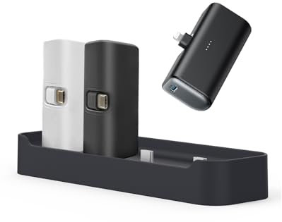 Doohoeek Ladestation Kompatibel mit Anker Nano Power Banks (Modell: A1653& 1645), 4-Port-Schnellladegerät für Mini Power Banks, Familiengröße Home Charging Hub(nur Station)