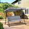 Swing Chair Canopy Replacement,2 & 3 Seater Garden Swing Seat Canopy Cover, Replacement Canopy for Swings Seat,Outdoor Swings Chair Canopy for Patio, Porch, and Garden(195 * 125cm,Grey)