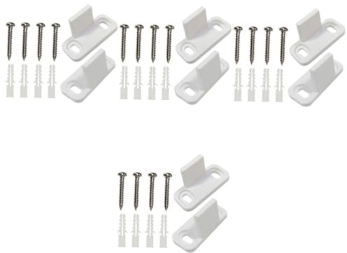 Alipis 4 Ensembles Guides De Sol Pour Porte Coulissante Accessoires De Porte De Grange Arrêtoir Guide De Sol Pour Fonctionnement Silencieux Sécurisé 2 Pièces * 4