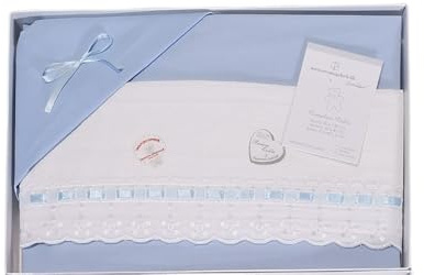 ADF Lenzuolo culla Neonato 100% Cotone Made in Italy – Set 3 Pezzi con Lenzuolo Sopra, Sotto e Federe – Biancheria Culla e Lettino 90x120 cm
