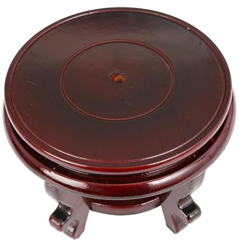 BAZEITFLOW Supporto per Piante in Legno Piccolo, Base per Vaso da Interno Struttura Robusta, Piedistallo Espositivo Decorativo per Fioriere e Oggetti D’arredo