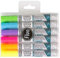 Pébéo 803502 7 A Set de 6 rotuladores telas claras Surtido Neón Punta Redonda 4 Mm), multicolor