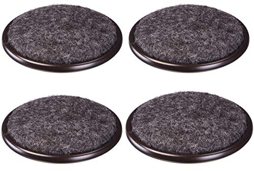 Rocky Mountain Goods Carpet Base Furniture Cups 4 Pack - Protection for Hardwood Floors, Carpet, Laminate, Tile - Non Slip Heavy Duty Metal Design with Carpet Base Caster Cups (2 3/8)