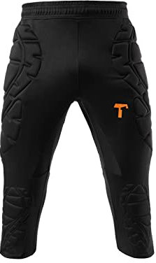 T1TAN Pantalon 3/4 - pour Les Gardiens -Pantalon d'entraînement avec des Protections légères au Niveau des Hanches et des Genoux et Une Zone de Genoux étendue à l'avant Font - Taille L