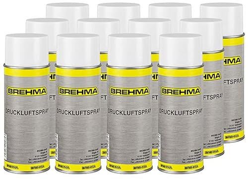 24x BREHMA Druckluftspray Druckluftreiniger 400ml mit Griff