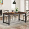 Tribesigns 63x31.5 Dining Table, Industrial Kitchen Table for 4-6 Person, Rectangular Dinner Table for Dining Room Kitchen Living Room, with Heavy Duty Metal Legs, Vintage Brown