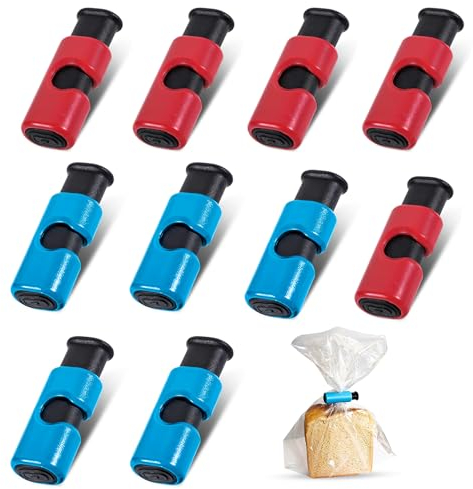 Verschlussklammern für Tüten, 10 Stück Brottüten-Clips, Tütenclips Verschlussclips, Kitchen Gadgets, Federdichtungsclip, Beutelclips Verschlussclips für Tüten Lebensmittel-Snacks