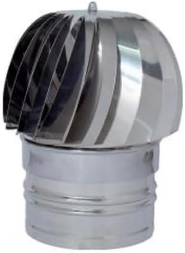 Comignolo girevole su base tonda in acciaio inox (300mm)