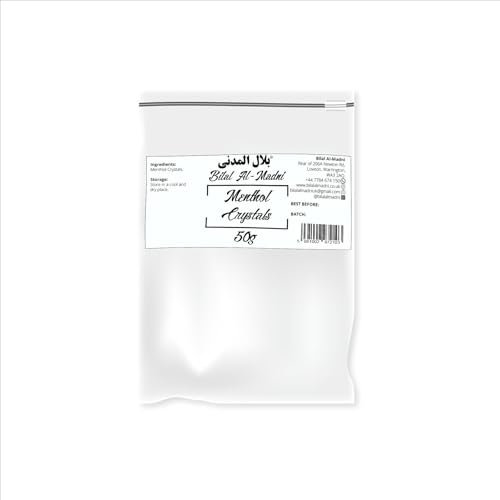 Bilal Al - Madni | Natural Menthol Crystals | Premium Quality | Aromatherapy | Soothing & Refreshing (50g)
