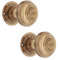 Infinity Decor Bloxwich - Pomelli rotondi per porte interne ed esterne in ottone invecchiato, 60 mm, con bordo a lamella, 60 mm