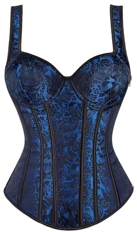 LOIJMK Buckle bodysuit bustier midja cincher underbröst korsett väst linne broderi korsett topp plus storlek korsett topp vild kropp