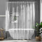 MIULEE Duschvorhang Transparent H 200 x B 180 cm Anti-Schimmel Plastik Duschvorhänge Wasserdicht und Waschbar unten mit 3 Gewicht Magnete Schnelltrocknend Badezimmer für Badewanne mit 12 Ringe