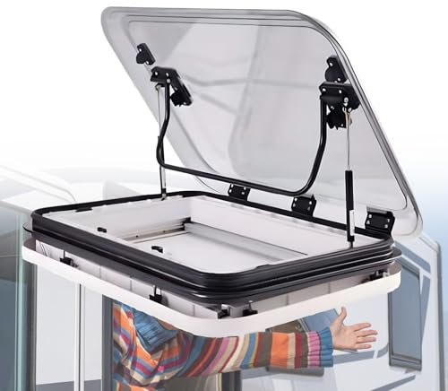 SHEUAO Claraboya Techo-Ventana Camper-Ventana para Techo-Ventana Camper En Abs Y Aluminio–Resistente A UV- para Caravana,Caravana,500 * 500mm