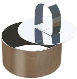 Healifty 2 piezas Anillos Redondos de Acero Inoxidable para Cocinar y Cortar Pasteles con Empujador Molde para Mousse y Postres para Repostería Fácil Limpieza y Almacenamiento Compacto