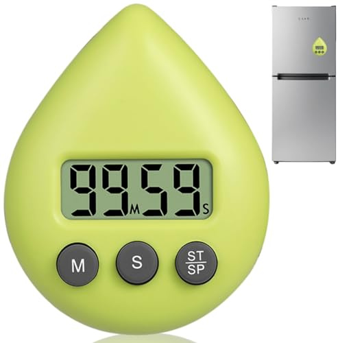 Digital Shower Timer Waterproof,Water Drop Shape,Bathroom Clock Waterproof,Digital Shower Clock,Toothbrush & Sauna Timer,Magnetic Kitchen Timer,Energy Saving Sh/ower Clo/ck for Efficient Use #Yellow