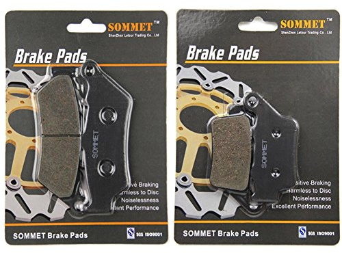 SOMMET Pastiglie freno Anteriori + Posteriore per G650GS (09-15) F650GS Dakar (99-07) F 650 CS Scarver (00-07) G650 Xchallenge/Xcountry (07-09) F700GS (13-18) F800GS Adventure (12-18) LT209-208